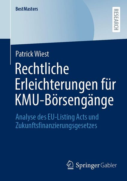 Produktbild: Rechtliche Erleichterungen f&uuml;r KMU-B&ouml;rseng&auml;nge