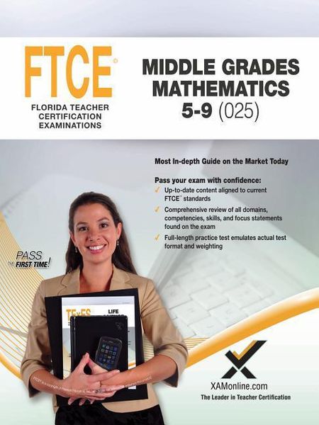 Produktbild: 2017 FTCE Middle Grades Math 5-9 (025)