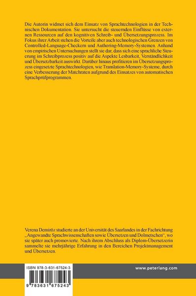 Produktbild: Sprachliche Steuerung in der Technischen Dokumentation mit Controlled-Language-Checkern und Authoring-Memory-Systemen