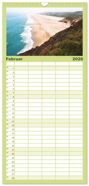 Produktbild: Familienplaner 2026 - Portugal - Von Porto bis zur Algarve mit 5 Spalten (Wandkalender, 21 x 45 cm) CALVENDO