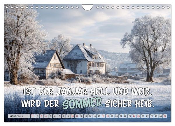 Produktbild: Bauernweisheiten - Stimmen der Natur (Wandkalender 2026 DIN A4 quer), CALVENDO Monatskalender