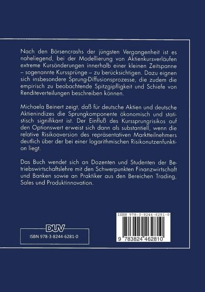 Produktbild: Kursspr&uuml;nge und der Wert deutscher Aktienoptionen