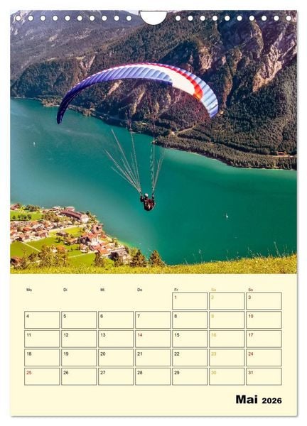 Produktbild: Paragliding - extrem aufregend (Wandkalender 2026 DIN A4 hoch), CALVENDO Monatskalender