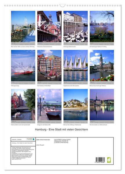 Produktbild: Hamburg - Eine Stadt mit vielen Gesichtern (Wandkalender 2026 DIN A2 hoch), CALVENDO Monatskalender