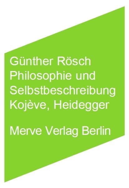 Produktbild: Philosophie und Selbstbeschreibung