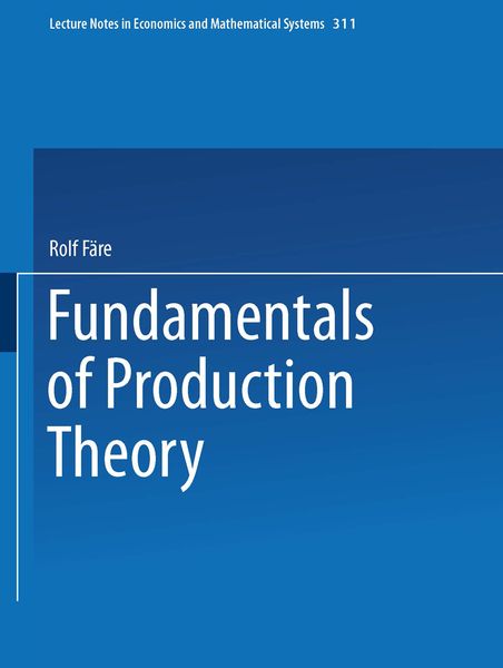 Produktbild: Fundamentals of Production Theory