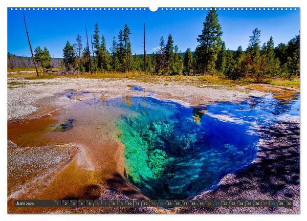 Produktbild: Farbenwunder Yellowstone (Wandkalender 2026 DIN A2 quer), CALVENDO Monatskalender