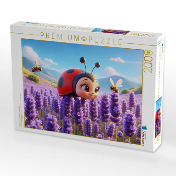 Produktbild: CALVENDO Puzzle Flug durch das duftende Lavendelfeld | 2000 Teile Lege-Gr&ouml;&szlig;e 90x67cm Foto-Puzzle f&uuml;r gl&uuml;ckliche Stunden