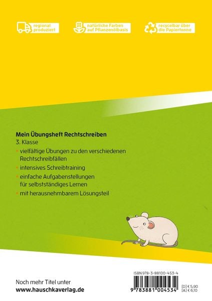 Produktbild: Mein &Uuml;bungsheft Rechtschreiben 3. Klasse