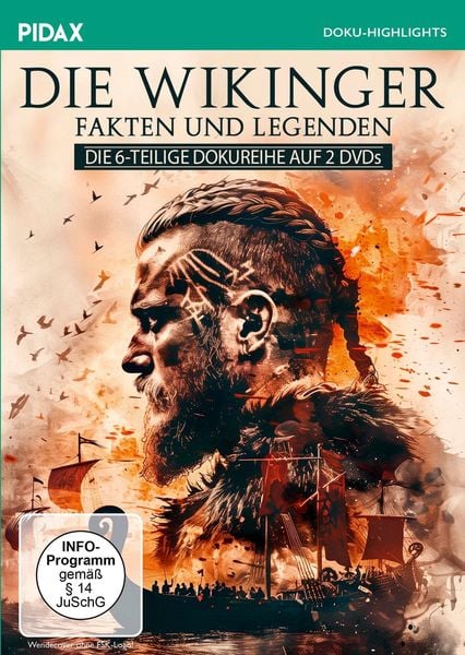 Produktbild: Die Wikinger - Fakten und Legenden / Die komplette 6-teilige Dokureihe auf den Spuren der Wikinger (Pidax Doku-Highlights) [2 DVDs]