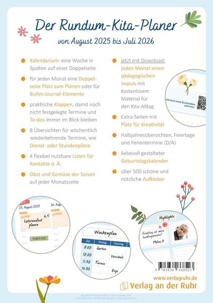 Der Rundum-Kita-Planer für das Jahr 2025/2026