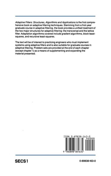 Produktbild: Adaptive Filters: Structures, Algorithms and Applications