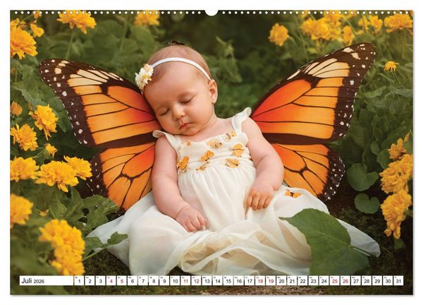 Produktbild: Zauberhaft schlafende Babies - Ruhig und friedlich (hochwertiger Premium Wandkalender 2026 DIN A2 quer), Kunstdruck in Hochglanz