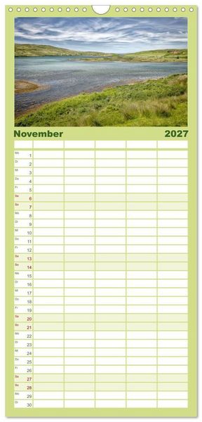 Produktbild: Familienplaner 2027 - Irland - Zauberhafte Augenblicke mit 5 Spalten (Wandkalender, 21 x 45 cm) CALVENDO