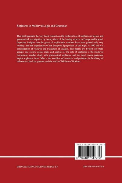 Produktbild: Sophisms in Medieval Logic and Grammar