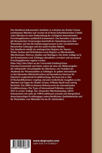 Produktbild: Handbuch zu den &bdquo;Kinder- und Hausm&auml;rchen&ldquo; der Br&uuml;der Grimm