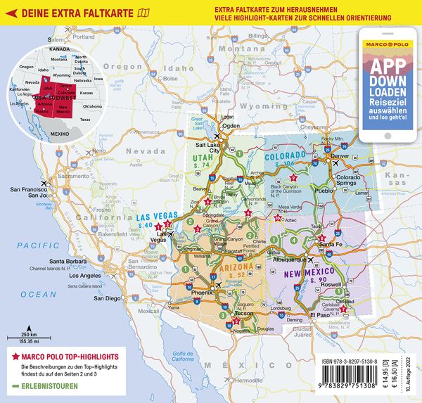 Produktbild: MARCO POLO Reisef&uuml;hrer USA S&uuml;dwest, Las Vegas, Colorado, New Mexico, Arizona, Utah
