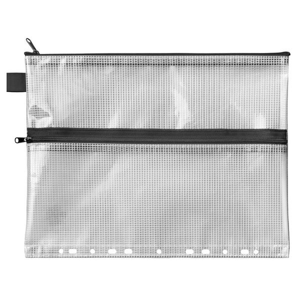 VELOFLEX Reißverschlusstasche transparent DIN A4