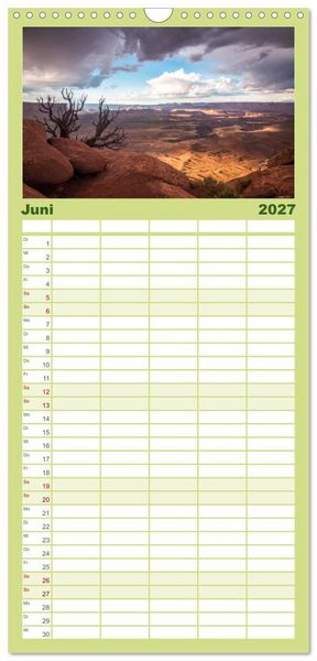 Produktbild: Familienplaner 2027 - Wunder Natur II mit 5 Spalten (Wandkalender, 21 x 45 cm) CALVENDO