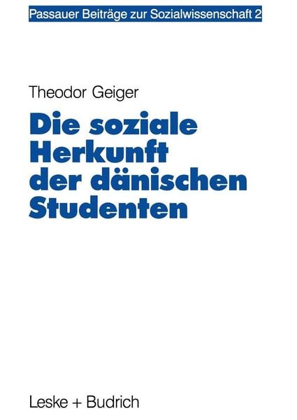 Produktbild: Die soziale Herkunft der d&auml;nischen Studenten