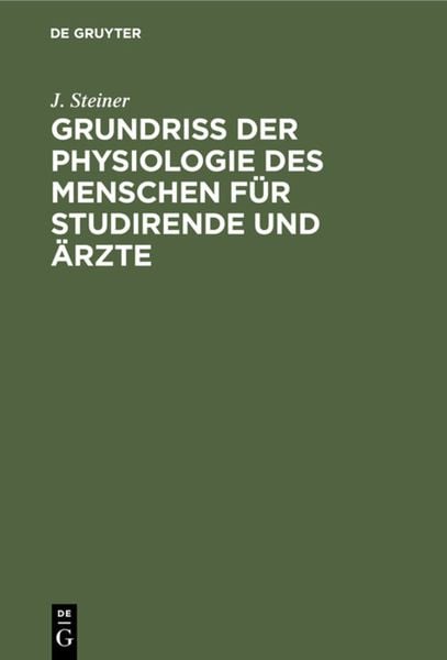 Produktbild: Grundriss der Physiologie des Menschen f&uuml;r Studirende und &Auml;rzte