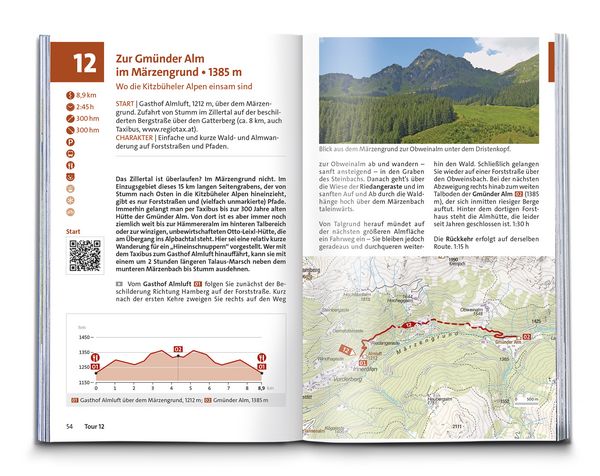Produktbild: KOMPASS Wanderf&uuml;hrer Zillertal, 55 Touren mit Extra-Tourenkarte