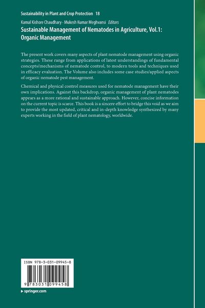Produktbild: Sustainable Management of Nematodes in Agriculture, Vol.1: Organic Management