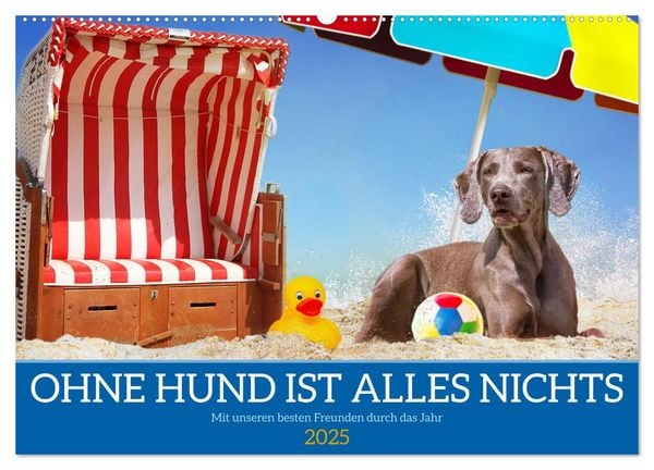 Ohne Hund ist alles nichts - Mit unseren besten Freunden durch das Jahr (Wandkalender 2025 DIN A2 quer), CALVENDO Monats