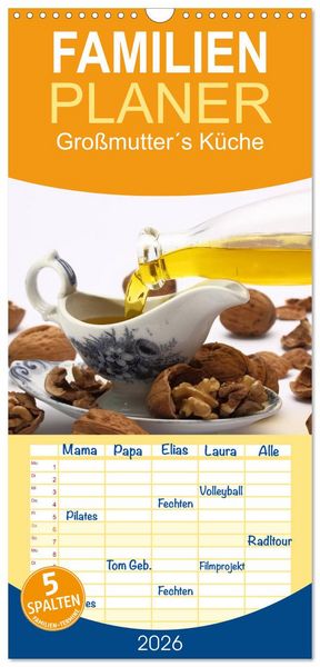 Produktbild: Familienplaner 2026 - Großmutter´s Küche mit 5 Spalten (Wandkalender, 21 x 45 cm) CALVENDO