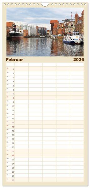 Produktbild: Familienplaner 2026 - Danzig - Eine Perle Polens mit 5 Spalten (Wandkalender, 21 x 45 cm) CALVENDO
