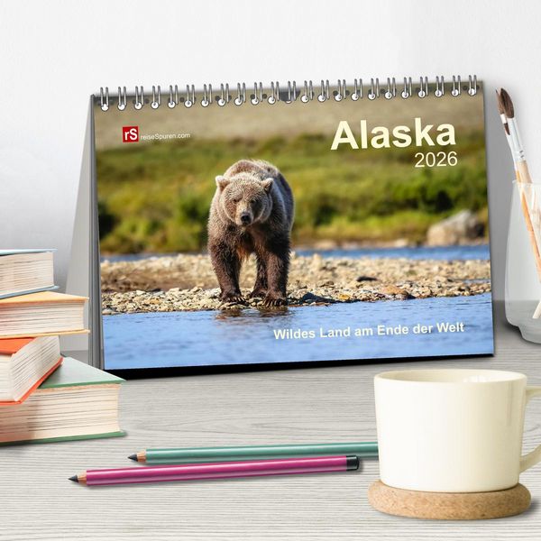 Produktbild: Alaska 2026 Wildes Land am Ende der Welt (Tischkalender 2026 DIN A5 quer), CALVENDO Monatskalender