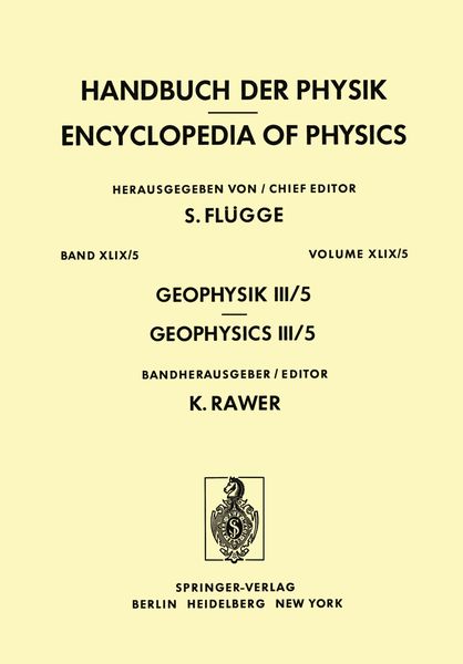 Produktbild: Geophysik III / Geophysics III