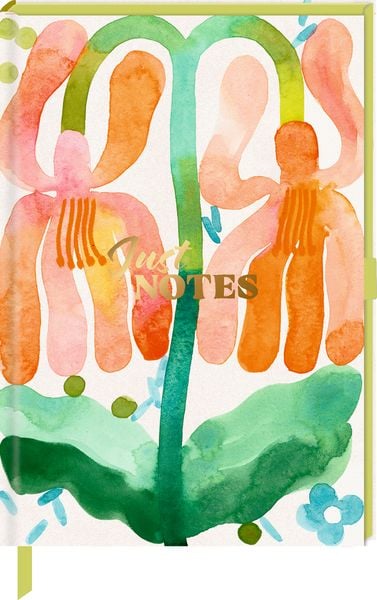 Notizbuch DIN A5 – Just Notes (Orange Flower), Buch von , Coppenrath, 4050003971612