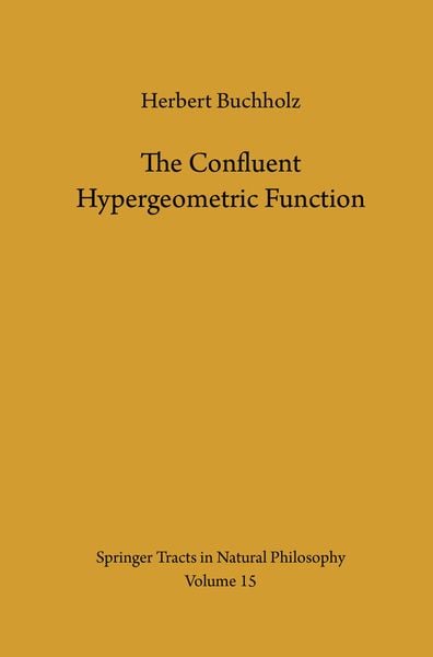 Produktbild: The Confluent Hypergeometric Function