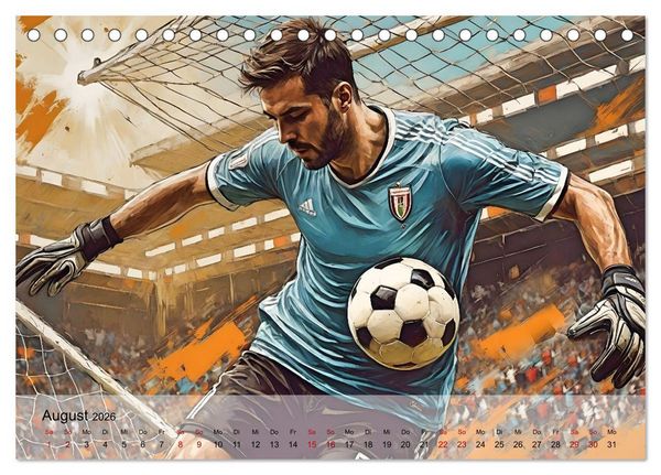 Produktbild: Fu&szlig;ball - Finale (Tischkalender 2026 DIN A5 quer), CALVENDO Monatskalender