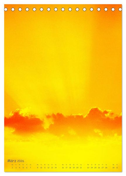Produktbild: Aquarelle am Himmel (Tischkalender 2026 DIN A5 hoch), CALVENDO Monatskalender