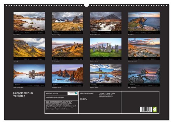 Produktbild: Schottland zum Verlieben (Wandkalender 2026 DIN A2 quer), CALVENDO Monatskalender