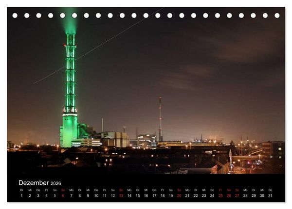 Produktbild: Duisburg Nachtmomente 2026 (Tischkalender 2026 DIN A5 quer), CALVENDO Monatskalender
