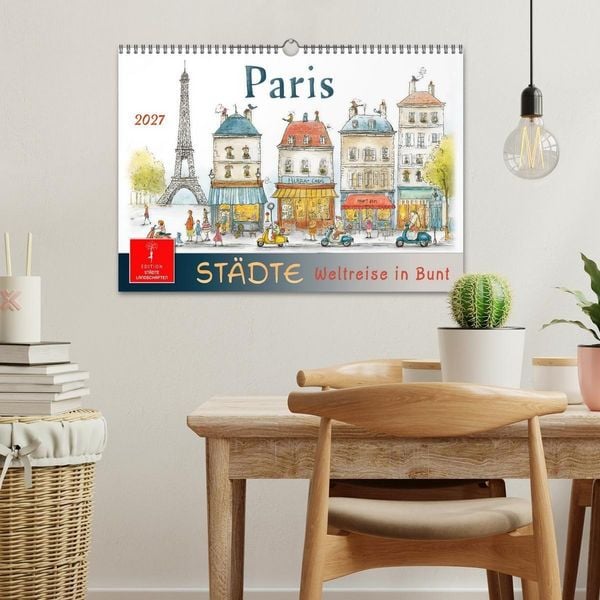 Produktbild: St&auml;dte - Weltreise in Bunt (Wandkalender 2027 DIN A3 quer), CALVENDO Monatskalender