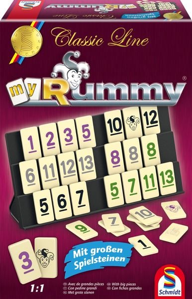 Schmidt Spiele - Classic Line, MyRummy, mit großen Spielfiguren