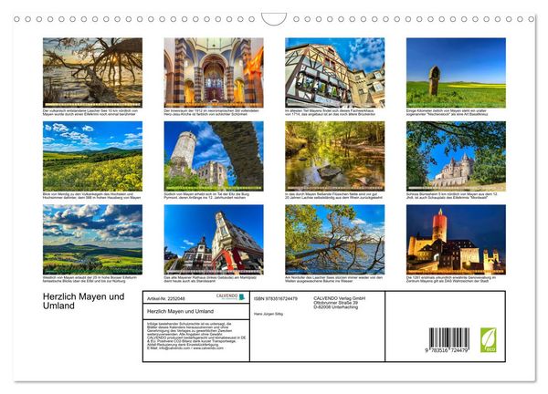 Produktbild: Herzlich Mayen und Umland (Wandkalender 2026 DIN A3 quer), CALVENDO Monatskalender