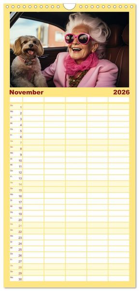 Produktbild: Familienplaner 2026 - Zeit f&uuml;r Party mit 5 Spalten (Wandkalender, 21 x 45 cm) CALVENDO
