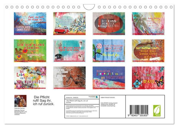 Produktbild: Die Pflicht ruft! Sag ihr, ich ruf zur&uuml;ck. (Wandkalender 2026 DIN A4 quer), CALVENDO Monatskalender