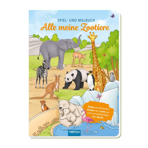 Produktbild: TR&Ouml;TSCH - Besch&auml;ftigungskoffer Mein bunter Koffer Alle meine Zootiere | Koffer mit einem Spiel- und Malbuch, Stickerseiten und Minipostern | Ab 3 Jahr