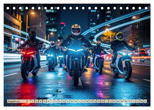 Produktbild: E-Motorrad-Biker (Tischkalender 2027 DIN A5 quer), CALVENDO Monatskalender