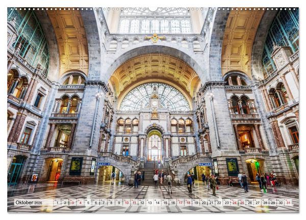 Produktbild: Bahnh&ouml;fe in Europa (hochwertiger Premium Wandkalender 2026 DIN A2 quer), Kunstdruck in Hochglanz