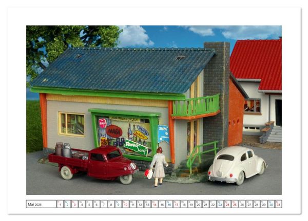 Produktbild: Architektur in Miniatur (hochwertiger Premium Wandkalender 2026 DIN A2 quer), Kunstdruck in Hochglanz