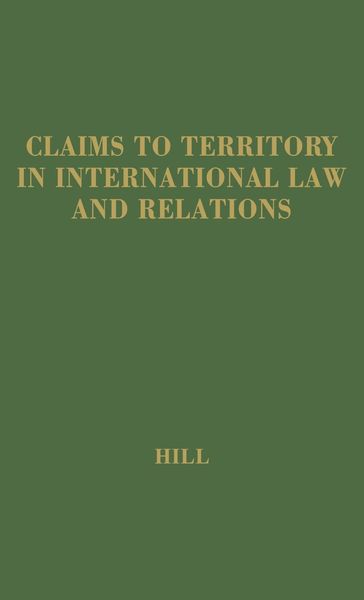 Produktbild: Claims to Territory International Law