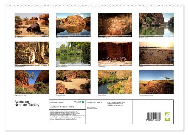 Produktbild: Australien - Northern Territory (hochwertiger Premium Wandkalender 2026 DIN A2 quer), Kunstdruck in Hochglanz