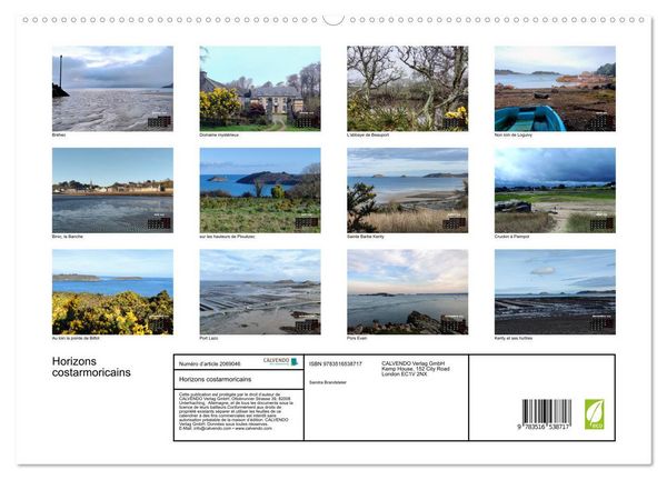 Produktbild: Horizons costarmoricains (Calendrier mural 2026 DIN A2 vertical) calendrier de bureau